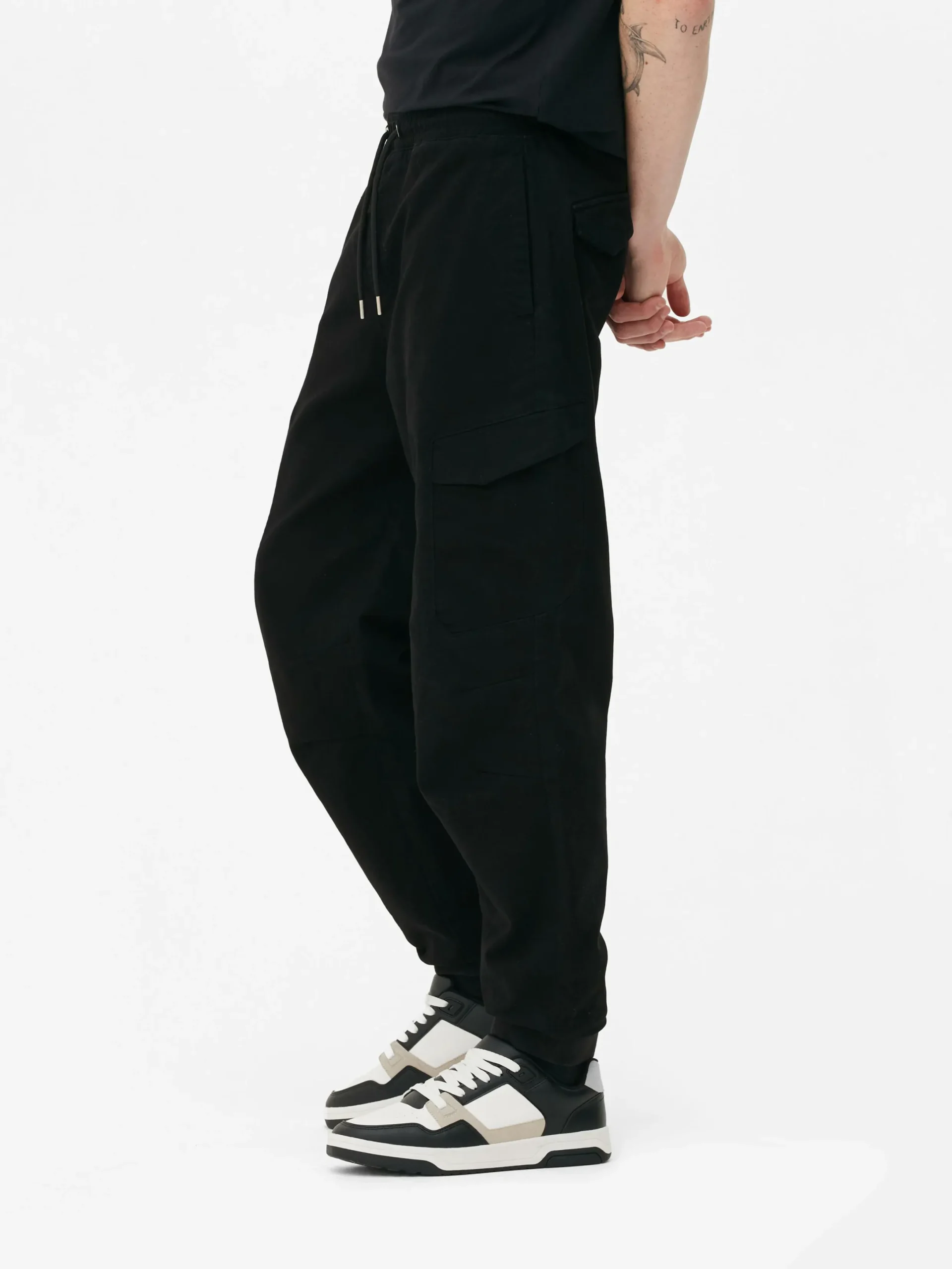 Hosen|Primark Stretch-Cargo-Jogginghose In Lockerer Passform Schwarz