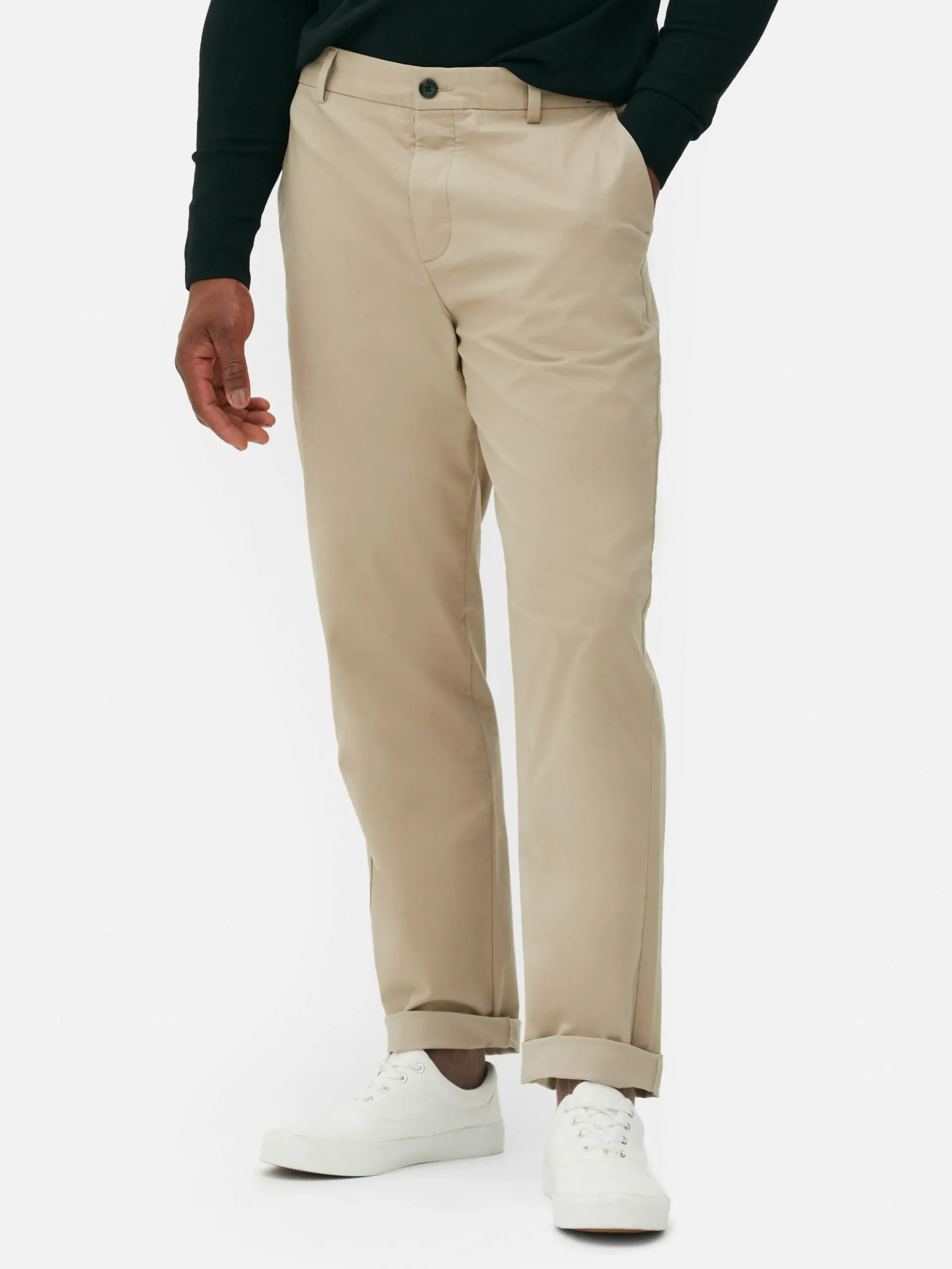 Hosen|Primark Stretch-Chinohose Mit Geradem Bein Steinfarben
