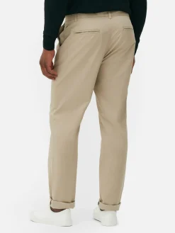 Hosen|Primark Stretch-Chinohose Mit Geradem Bein Steinfarben