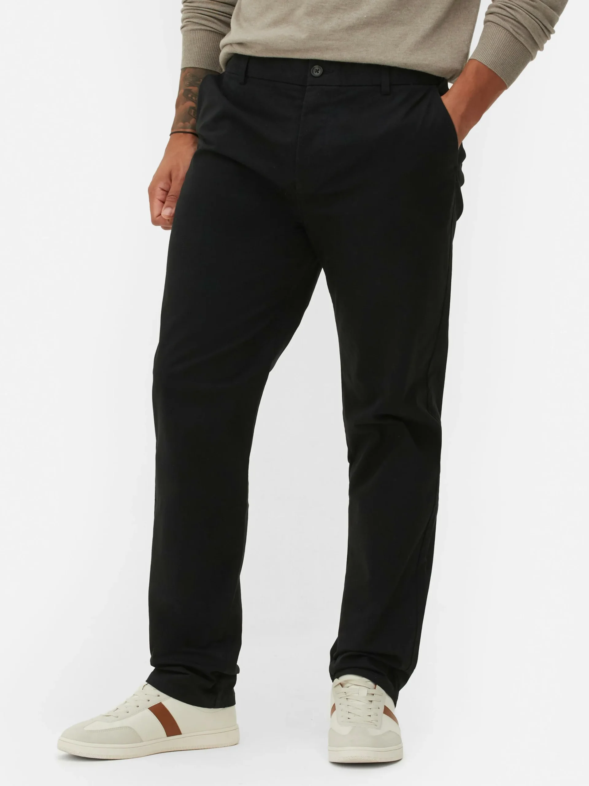 Hosen|Primark Stretch-Chinohose Mit Geradem Bein Schwarz