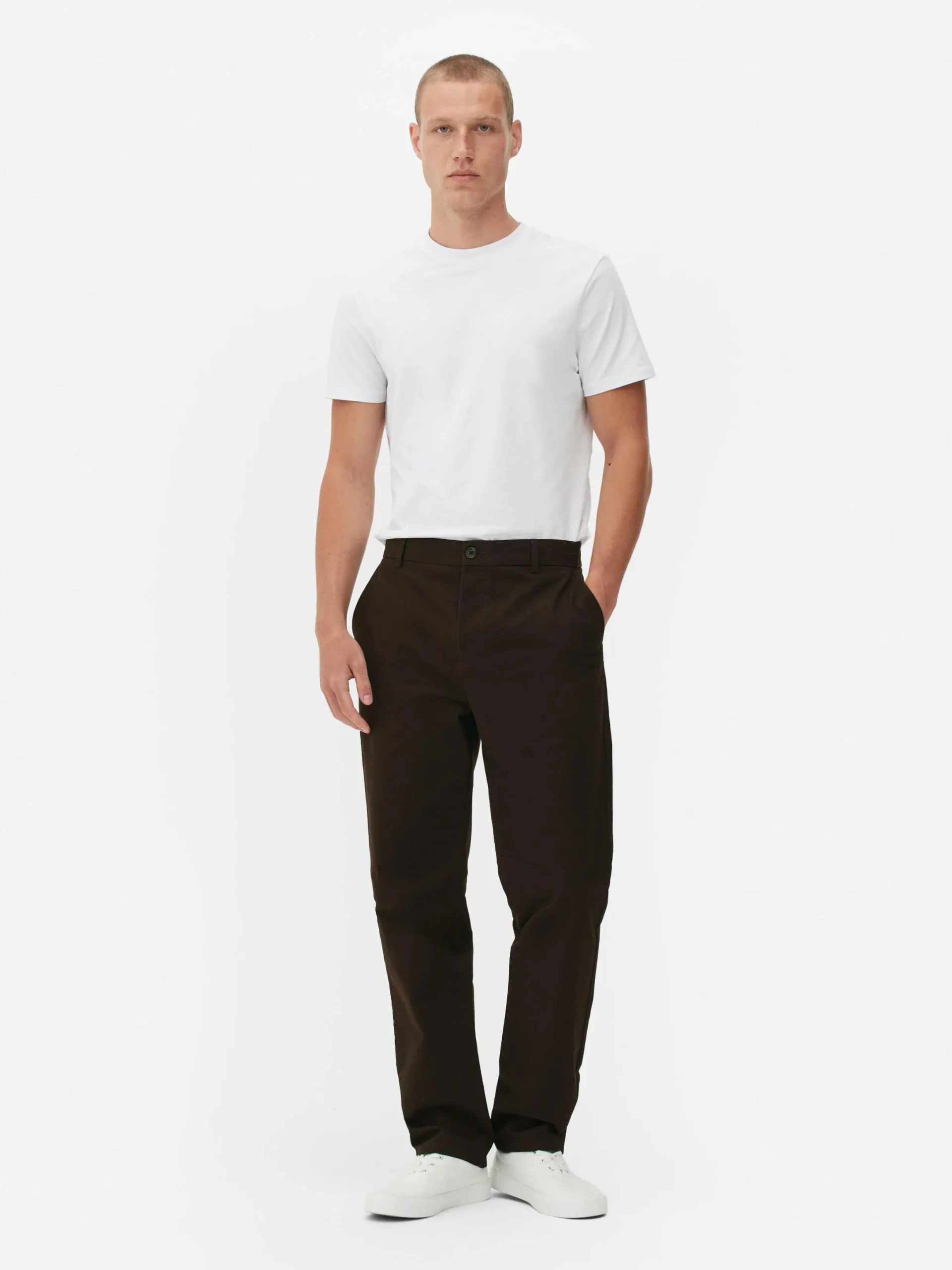 Hosen|Primark Stretch-Chinohose Mit Geradem Bein Braun
