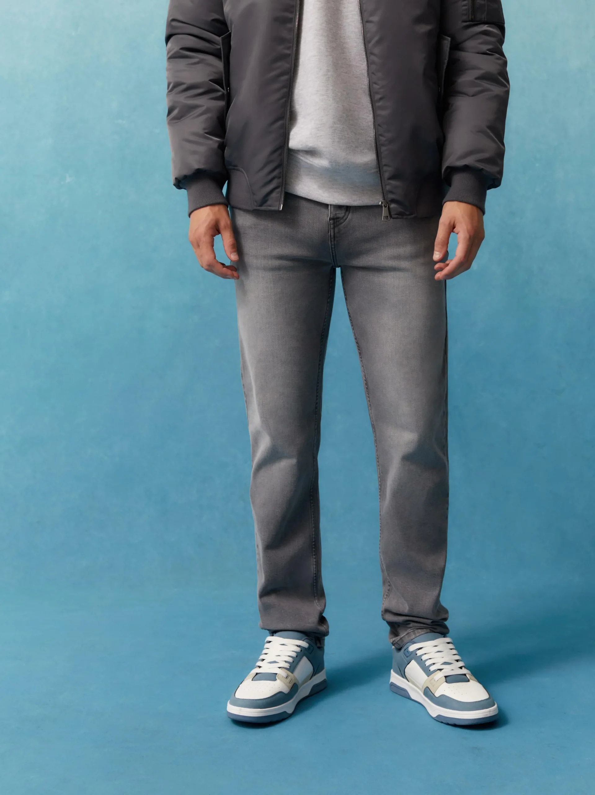 Jeans|Primark Stretch-Jeans In Enger Passform Grau