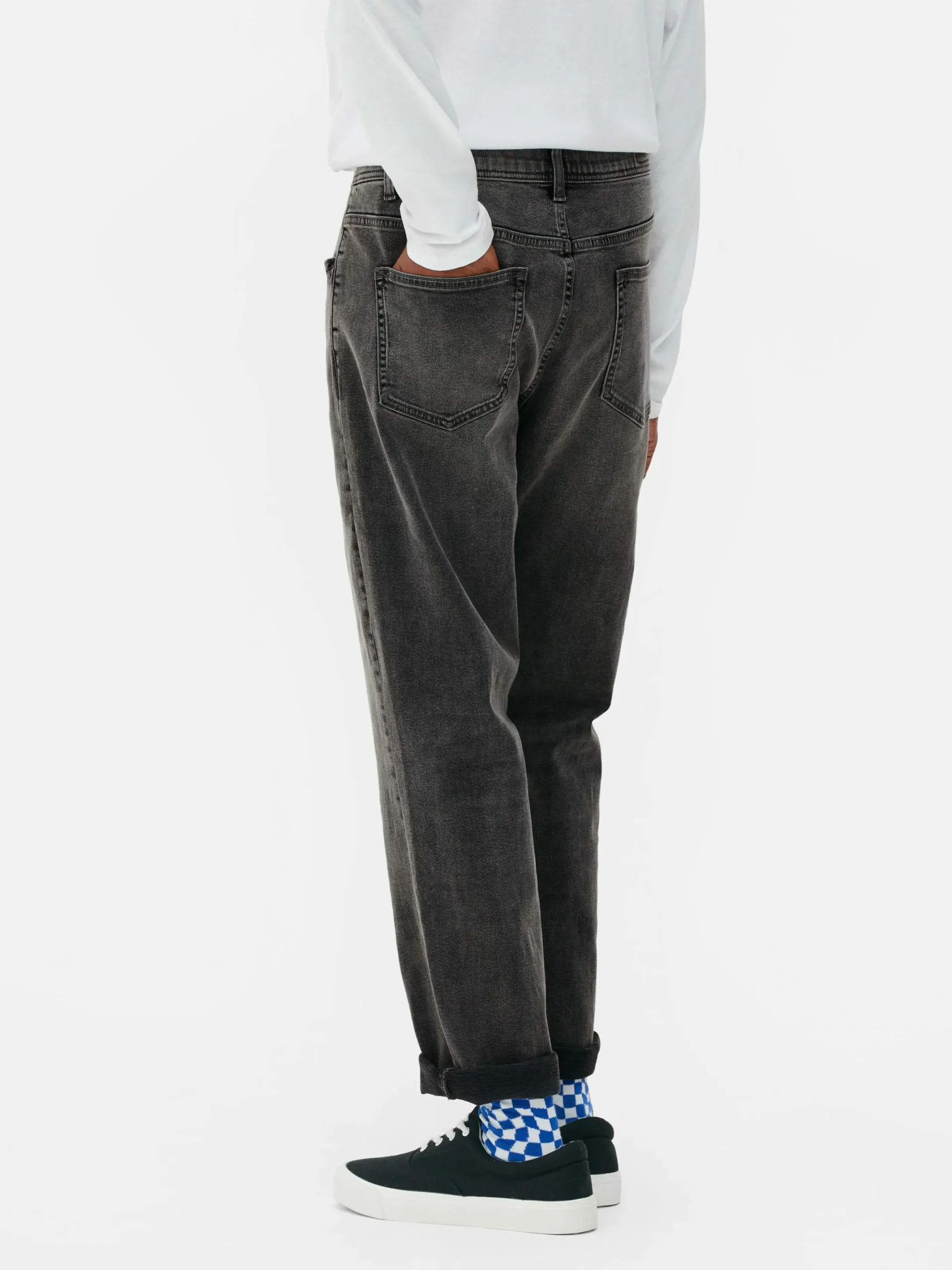 Jeans|Primark Stretch-Jeans Mit Geradem Bein Dunkelgrau