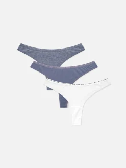 Slips|Primark Stretch-Tangas, 3er-Pack Dunkelblau