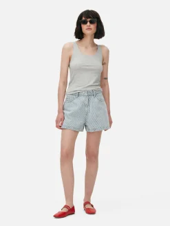 Tops Und T-Shirts|Primark Stretch-Trägertop Mit U-Ausschnitt Grau meliert