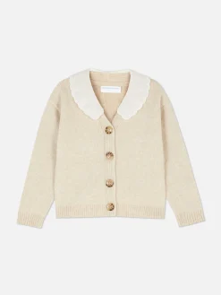 Pullover Und Cardigans|Primark Strickcardigan Mit Besticktem Kragen Beige