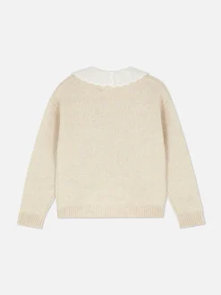 Pullover Und Cardigans|Primark Strickcardigan Mit Besticktem Kragen Beige