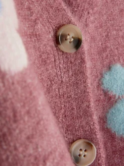Pullover Und Cardigans|Primark Strickcardigan Mit Blumenmuster Rosa