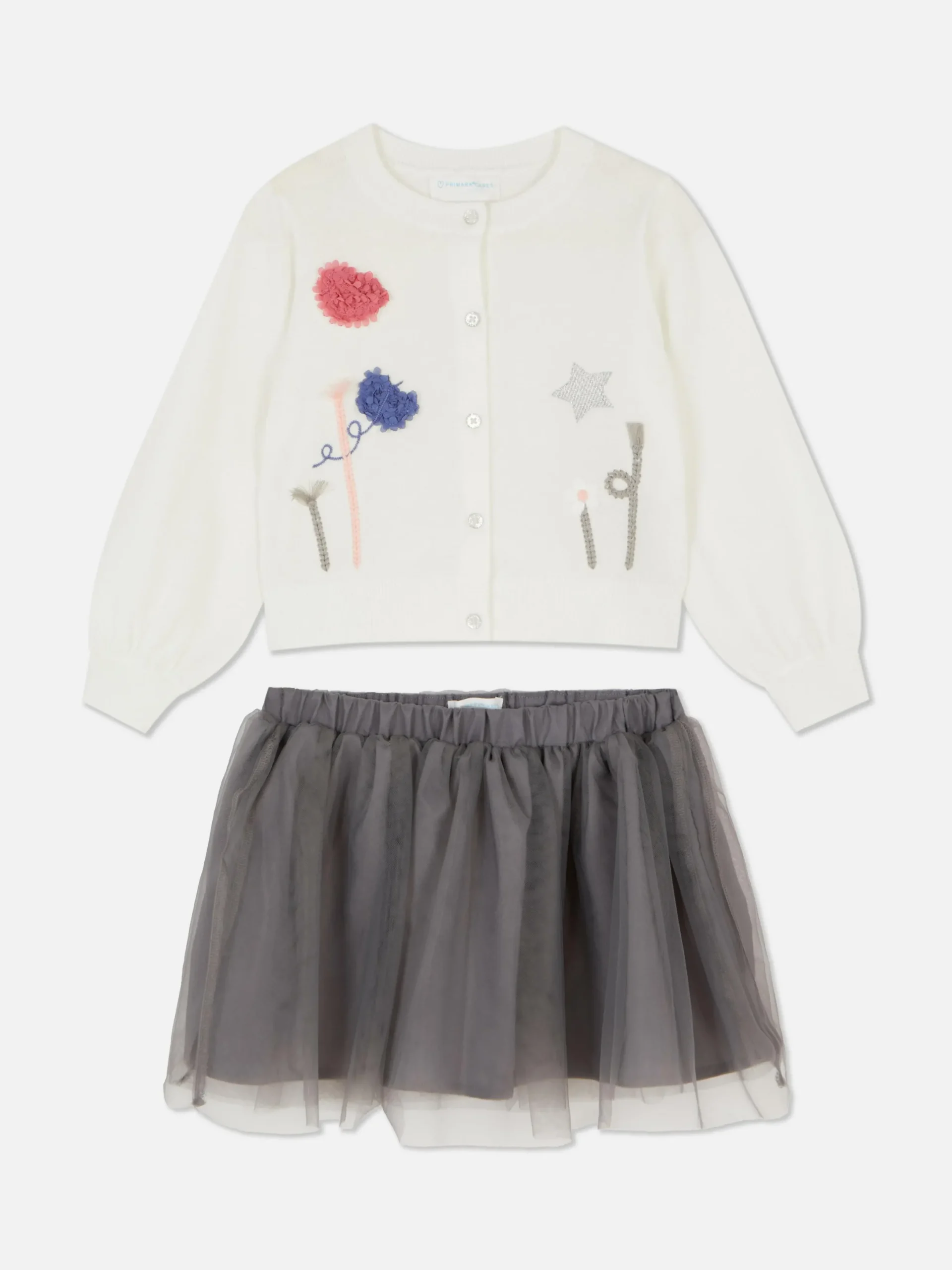 Sets Und Outfits|Primark Strickcardigan Und Tutu Im Set Cremefarben