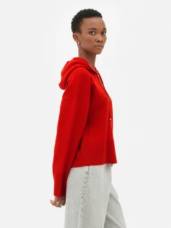 Hoodies Und Sweatshirts|Pullover Und Cardigans|Primark Strick-Hoodie Mit Slogan Rot