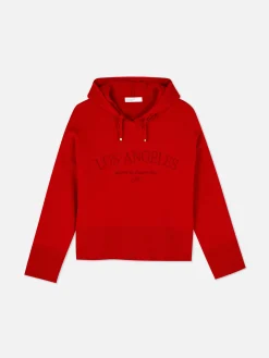 Hoodies Und Sweatshirts|Pullover Und Cardigans|Primark Strick-Hoodie Mit Slogan Rot