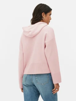 Hoodies Und Sweatshirts|Pullover Und Cardigans|Primark Strick-Hoodie Mit Slogan Rosa