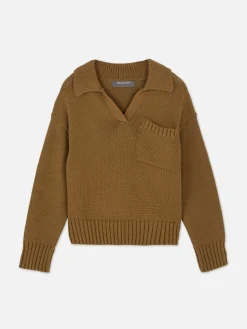 Pullover Und Cardigans|Primark Strick-Polopullover Khakifarben