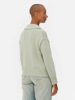 Pullover Und Cardigans|Primark Strick-Polopullover Mintgrün