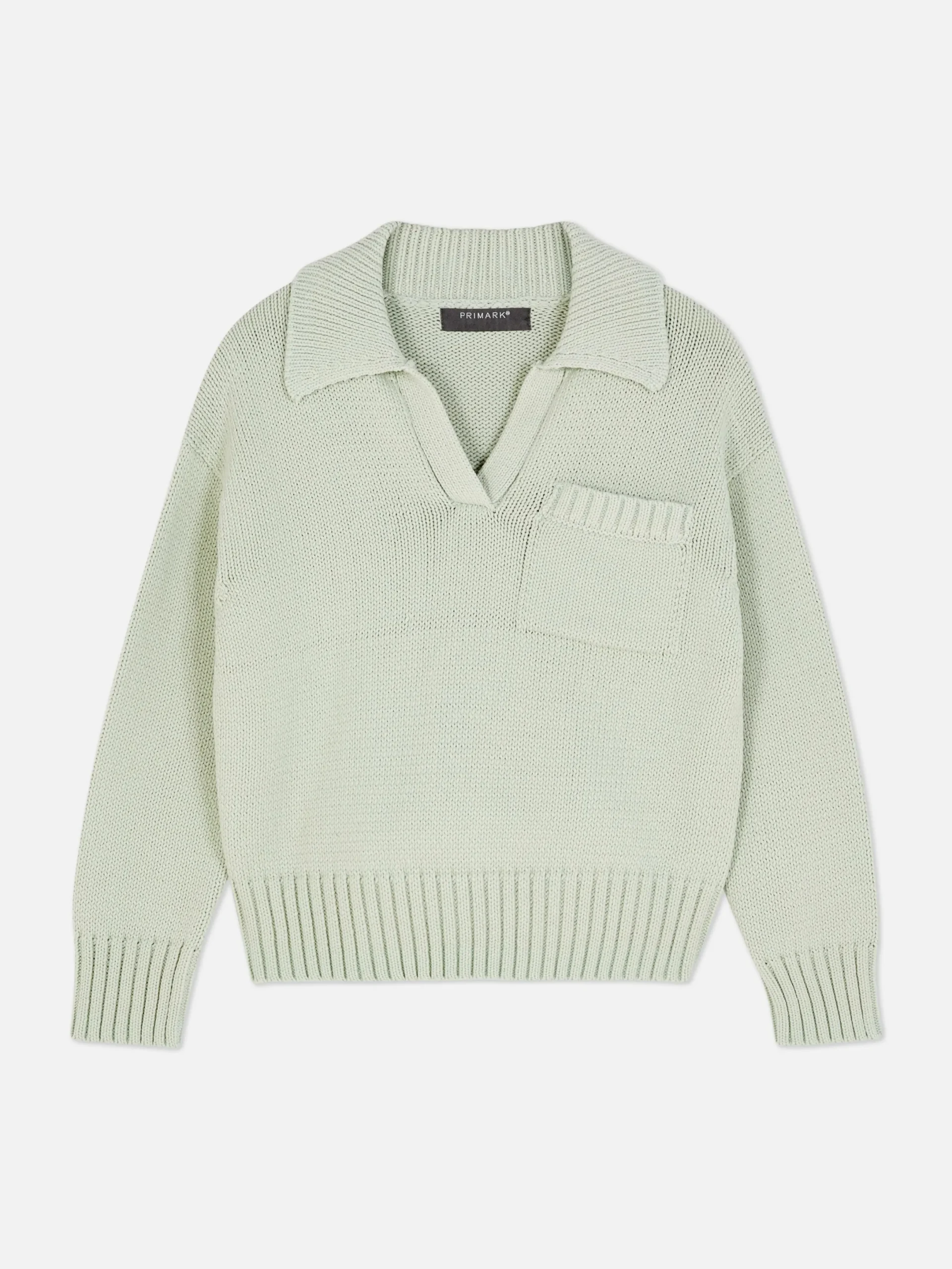Pullover Und Cardigans|Primark Strick-Polopullover Mintgrün