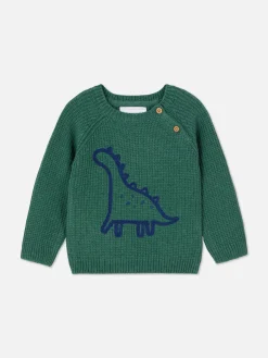 Pullover Und Cardigans|Primark Strickpullover Mit Dinosaurier-Design Grün