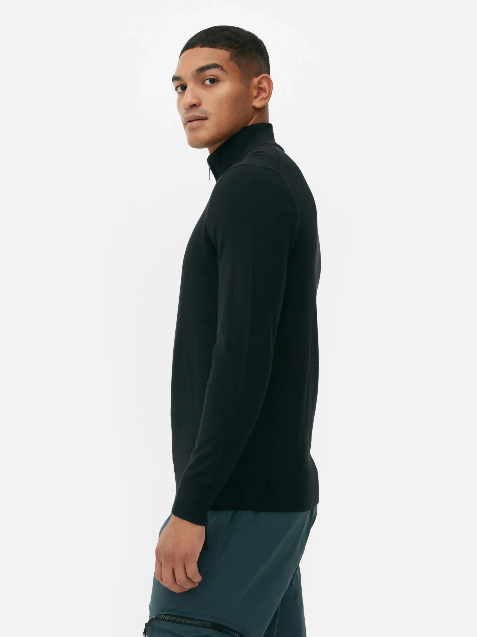 Pullover Und Cardigans|Primark Strickpullover Mit Kurzem Reißverschluss Schwarz