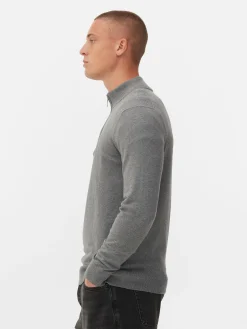 Pullover Und Cardigans|Primark Strickpullover Mit Kurzem Reißverschluss Grau
