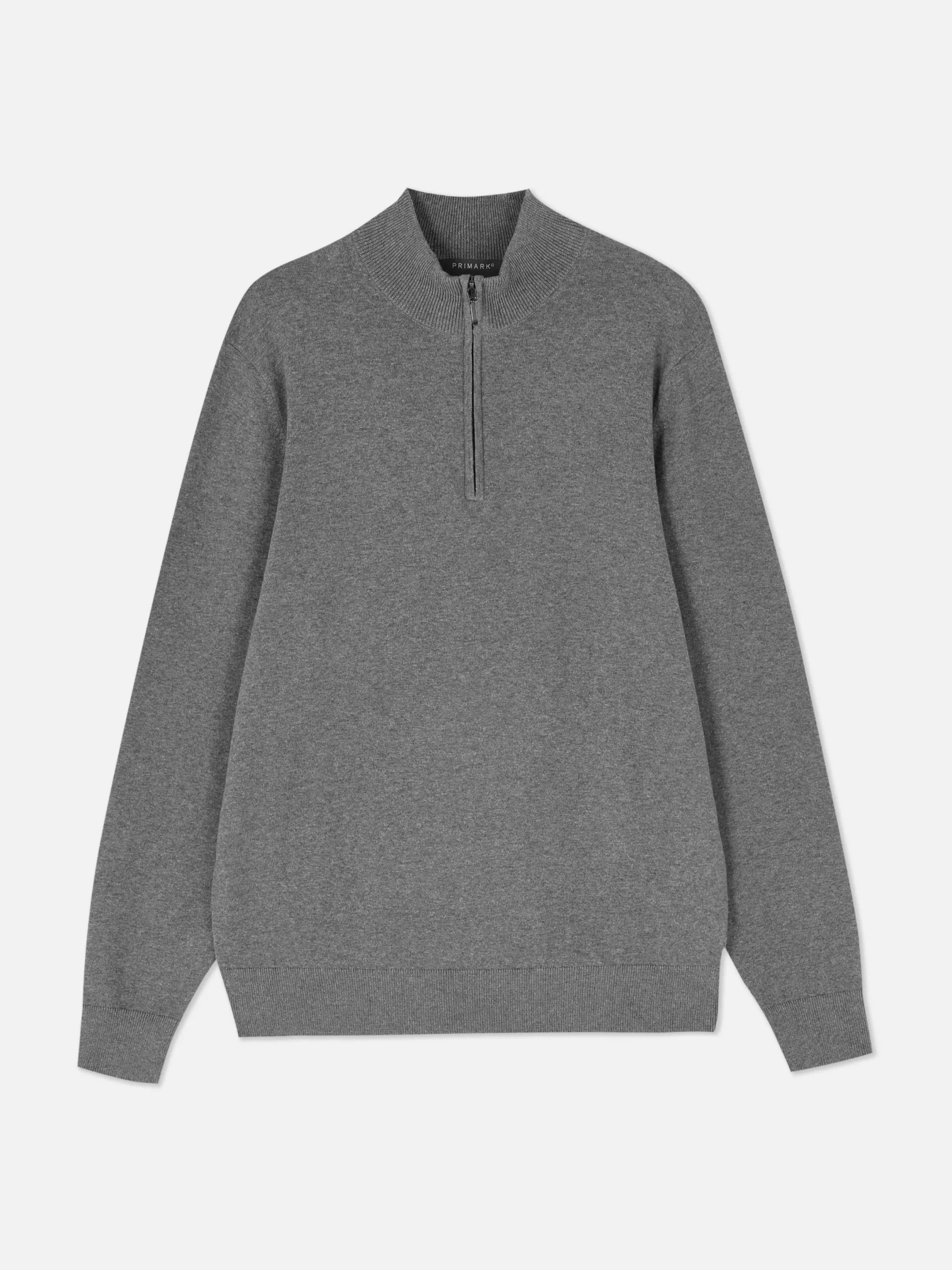 Pullover Und Cardigans|Primark Strickpullover Mit Kurzem Reißverschluss Grau