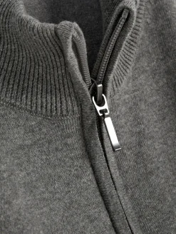 Pullover Und Cardigans|Primark Strickpullover Mit Kurzem Reißverschluss Grau