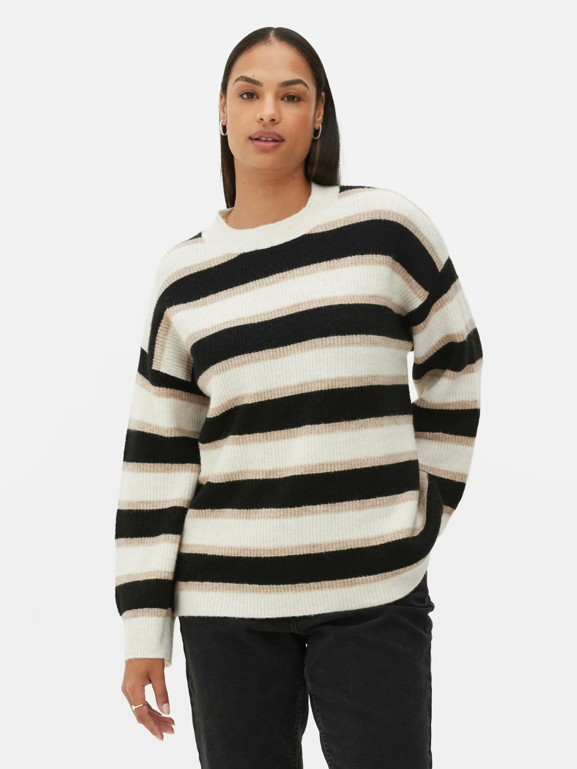 Pullover Und Cardigans|Primark Strickpullover Mit Ärmelbündchen Beige