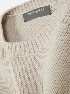 Pullover Und Cardigans|Primark Strickpullover Mit Rundhalsausschnitt Naturfarben