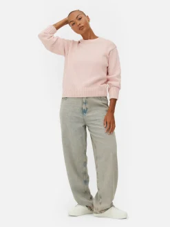 Pullover Und Cardigans|Primark Strickpullover Mit Rundhalsausschnitt Rosa