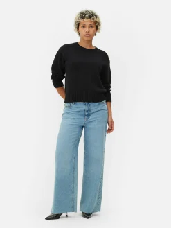 Pullover Und Cardigans|Primark Strickpullover Mit Rundhalsausschnitt Schwarz