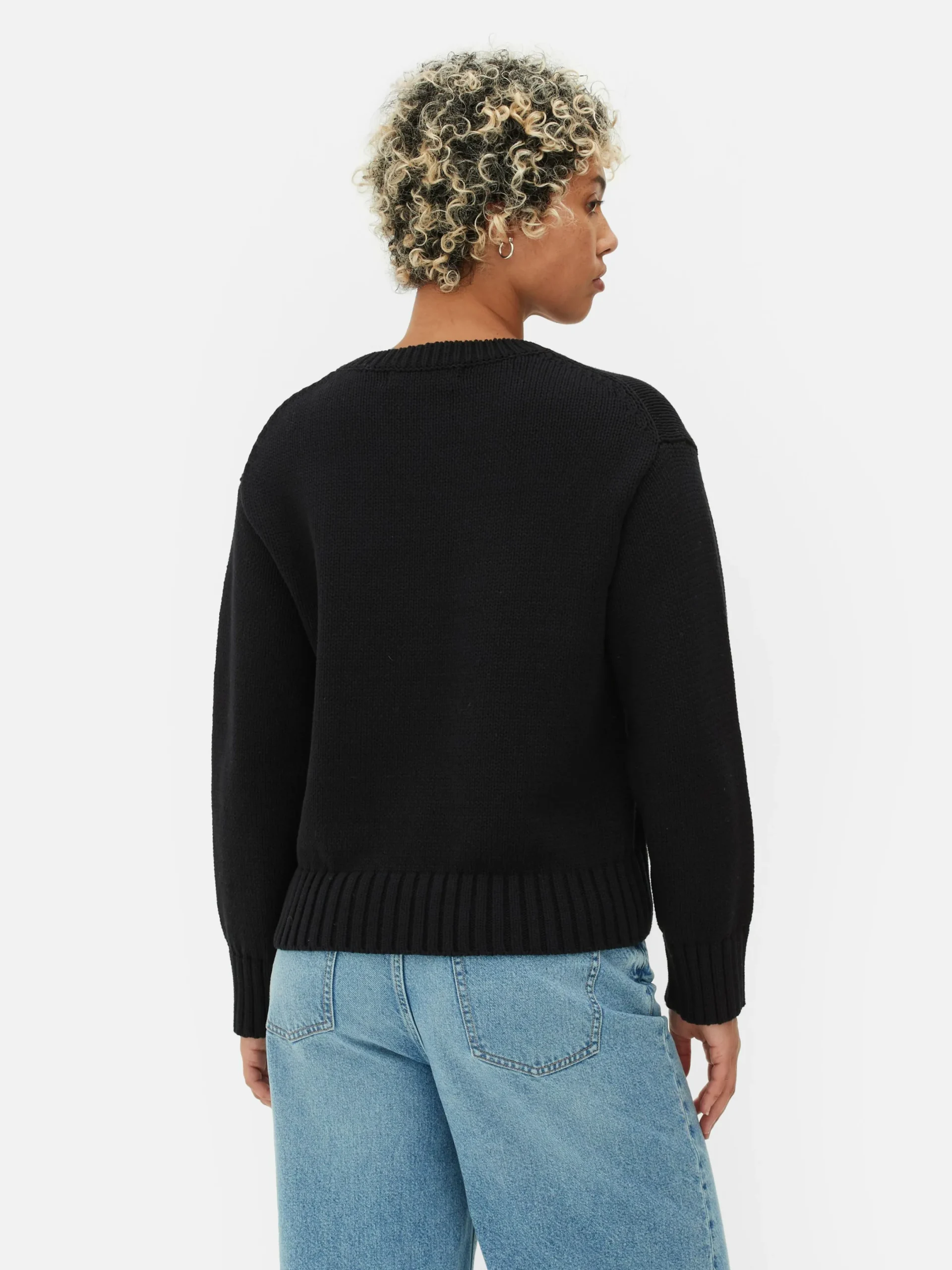 Pullover Und Cardigans|Primark Strickpullover Mit Rundhalsausschnitt Schwarz