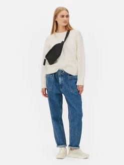 Pullover Und Cardigans|Primark Strickpullover Mit Rundhalsausschnitt Elfenbeinfarben