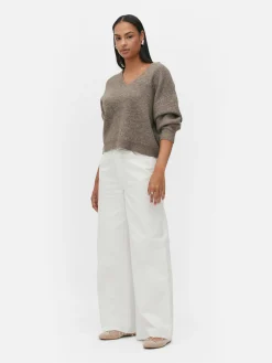 Pullover Und Cardigans|Primark Strickpullover Mit V-Ausschnitt Beige