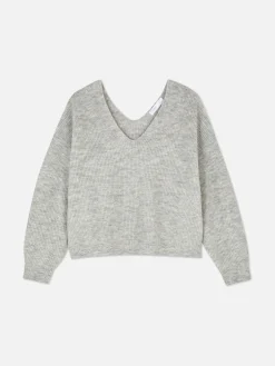 Pullover Und Cardigans|Primark Strickpullover Mit V-Ausschnitt Hellgrau
