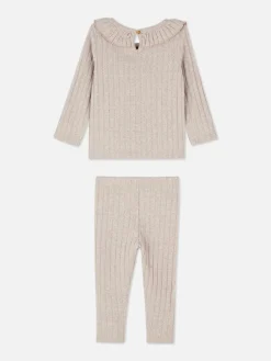 Sets Und Outfits|Primark Strickpullover Und Leggings Im Kombi-Set Hellbeige