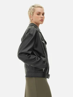 Jacken Und Mäntel|Primark Strukturierte Bikerjacke Schwarz