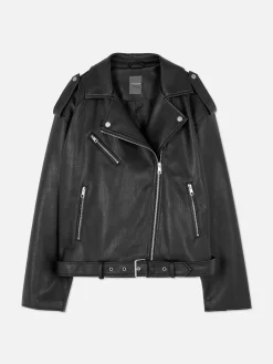 Jacken Und Mäntel|Primark Strukturierte Bikerjacke Schwarz