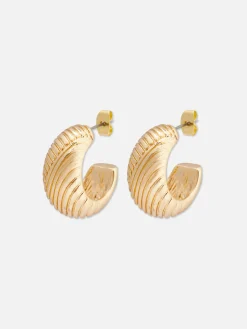 Schmuck|Primark Strukturierte Creolen Gelb