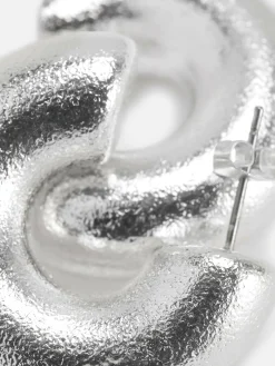 Schmuck|Primark Strukturierte, Große Creolen Weiß