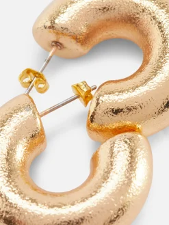 Schmuck|Primark Strukturierte, Große Creolen Gelb