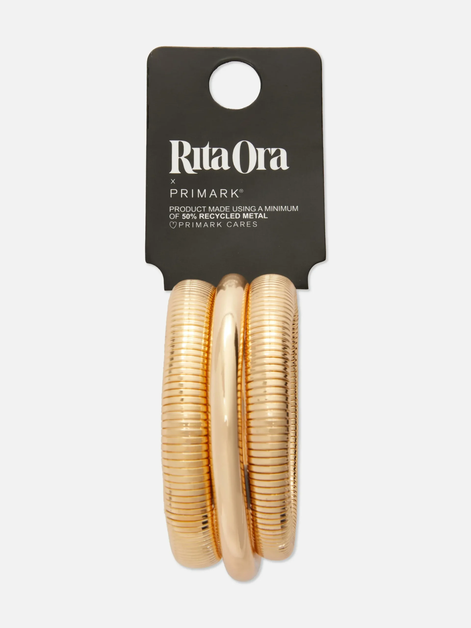 Schmuck|Primark Strukturierte „Rita Ora“ Armreifen, 3er-Pack Gelb