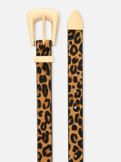 Gürtel|Primark Strukturierter Gürtel Mit Leopardenprint Multi
