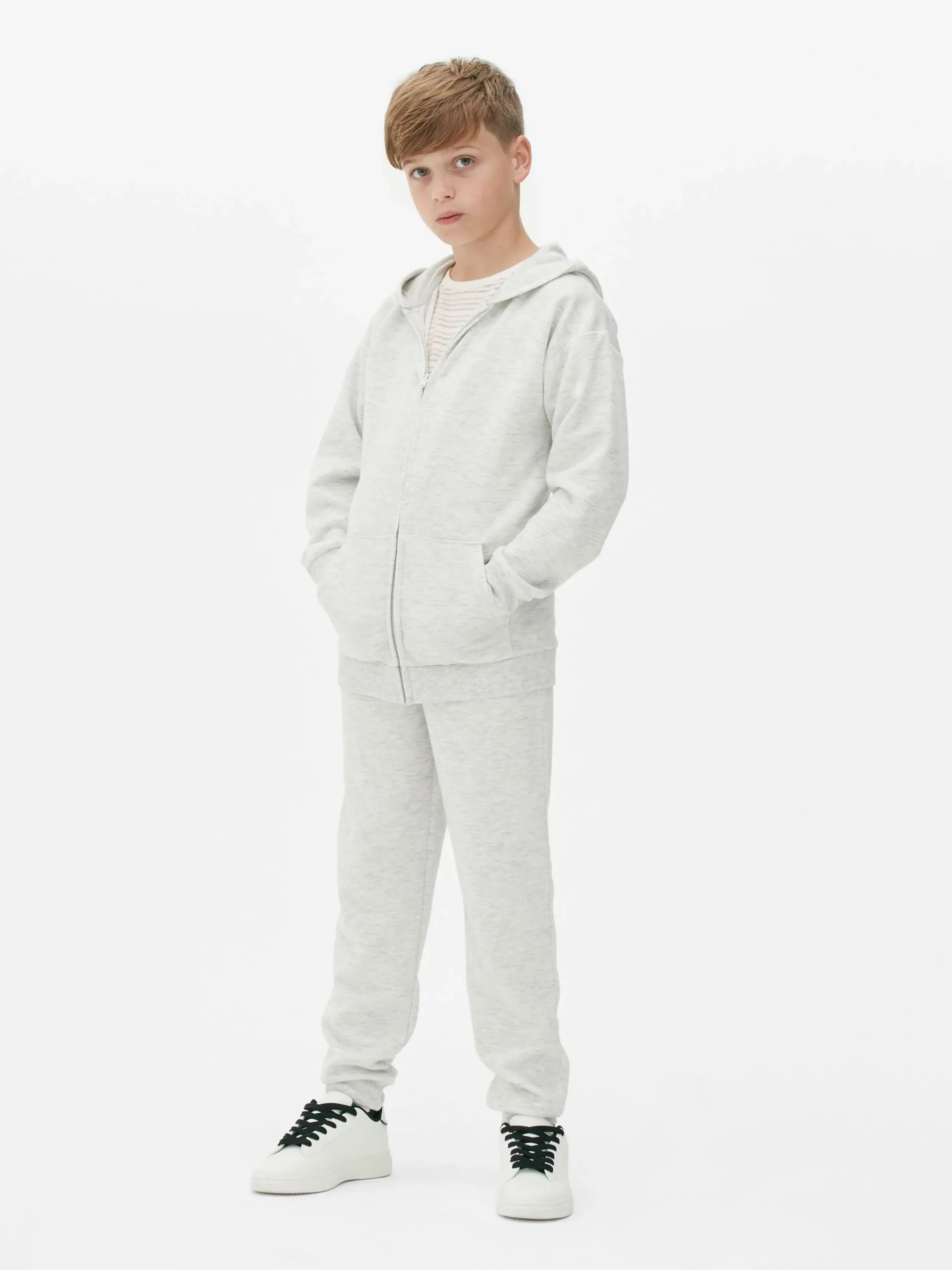 Hoodies Und Sweatshirts|Primark Strukturierter Hoodie Mit Reißverschluss Für Jungen Grau