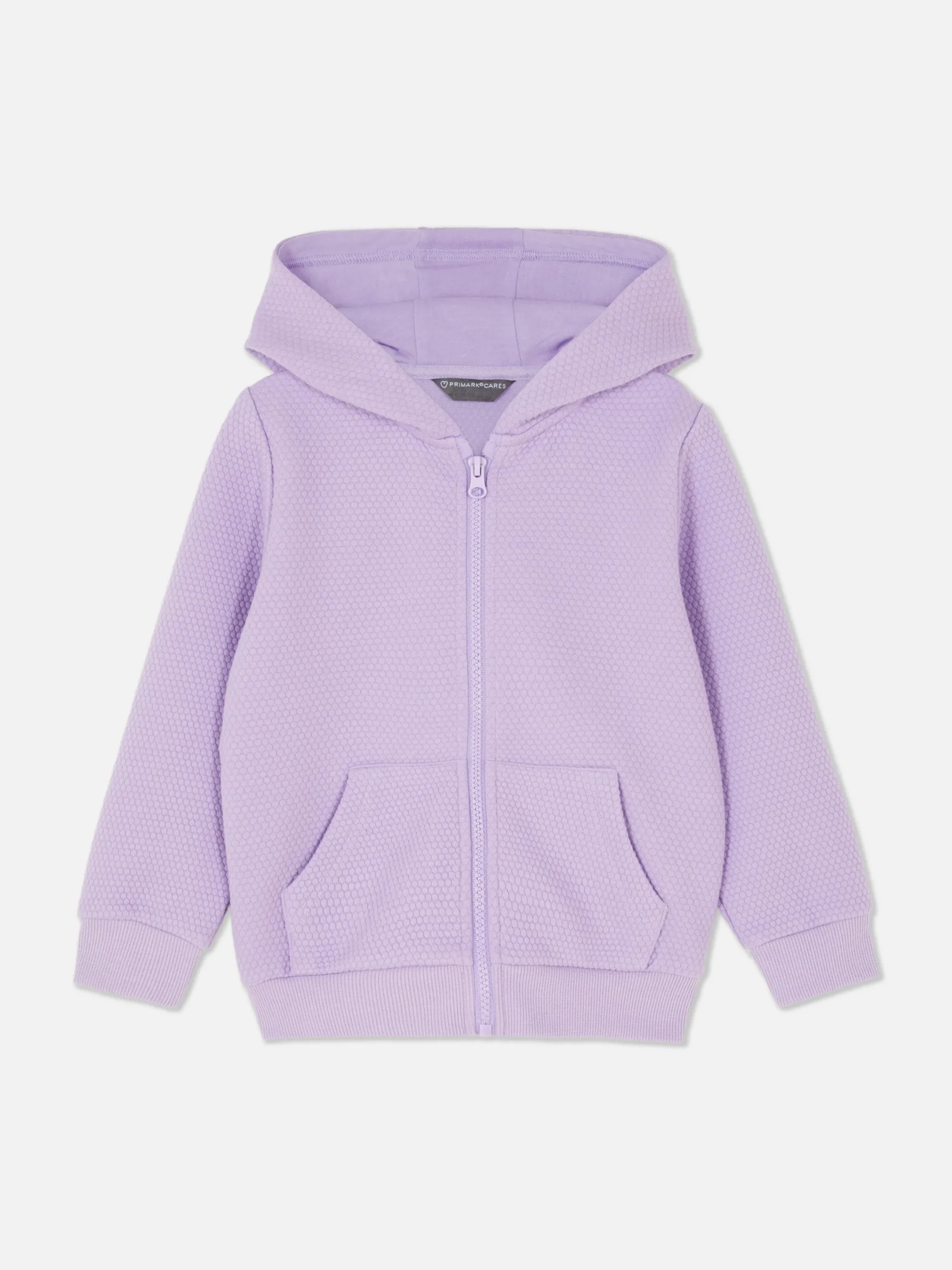 Hoodies Und Sweatshirts|Primark Strukturierter Hoodie Mit Reißverschluss Lilafarben