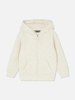 Hoodies Und Sweatshirts|Primark Strukturierter Hoodie Mit Reißverschluss Hellbeige
