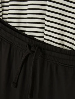 Schlafanzüge|Primark Strukturierter, Langer Schlafanzug Schwarz