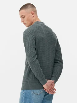 Pullover Und Cardigans|Primark Strukturierter Polopullover Dunkelgrün