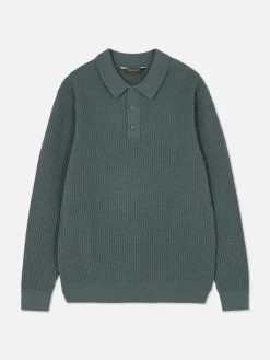Pullover Und Cardigans|Primark Strukturierter Polopullover Dunkelgrün