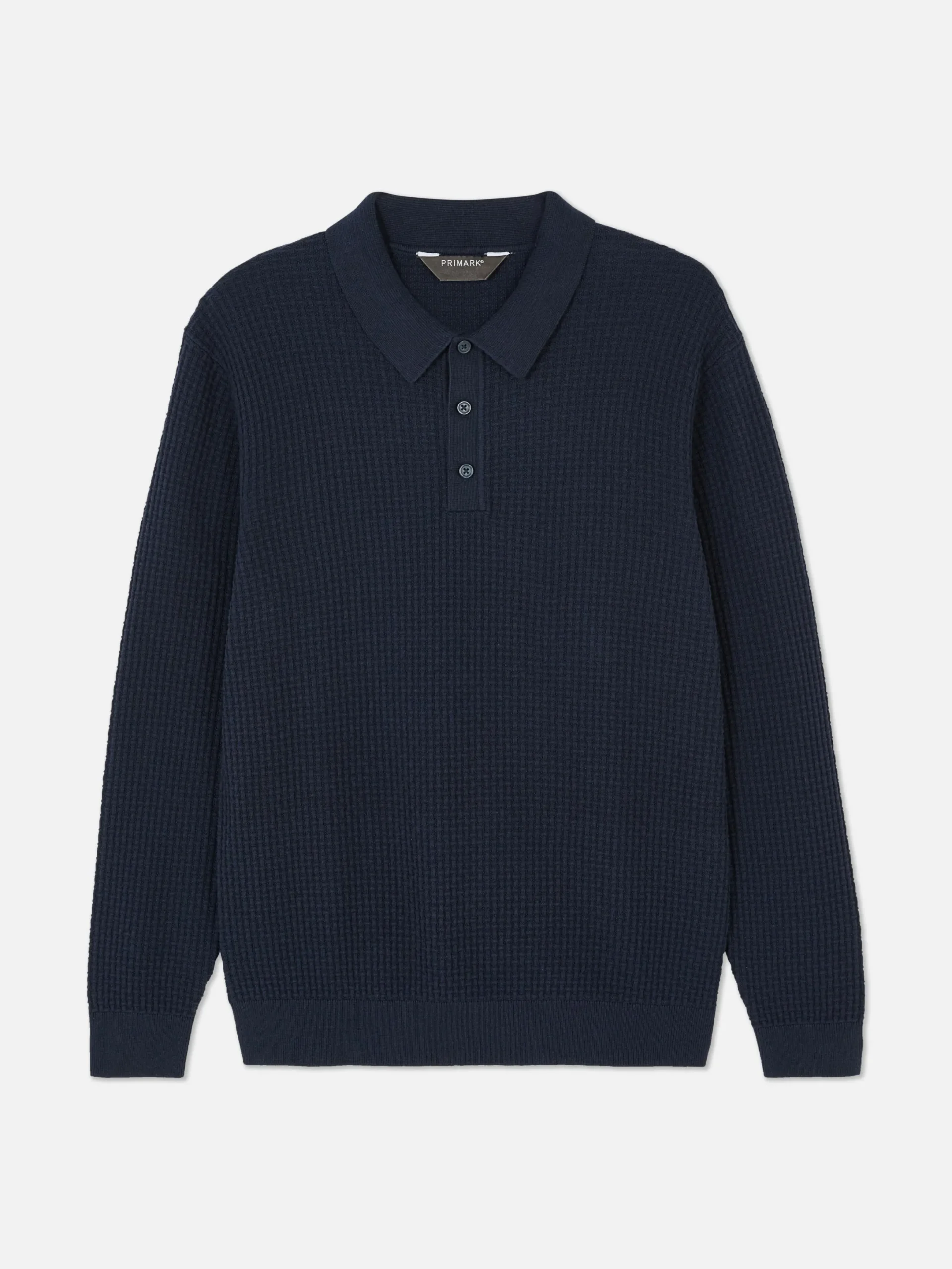 Pullover Und Cardigans|Primark Strukturierter Polopullover Marineblau