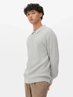 Pullover Und Cardigans|Primark Strukturierter Polopullover Grau