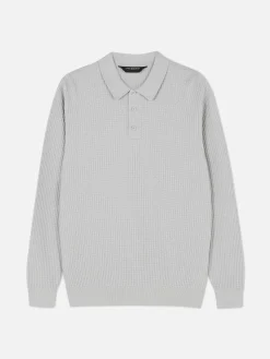 Pullover Und Cardigans|Primark Strukturierter Polopullover Grau