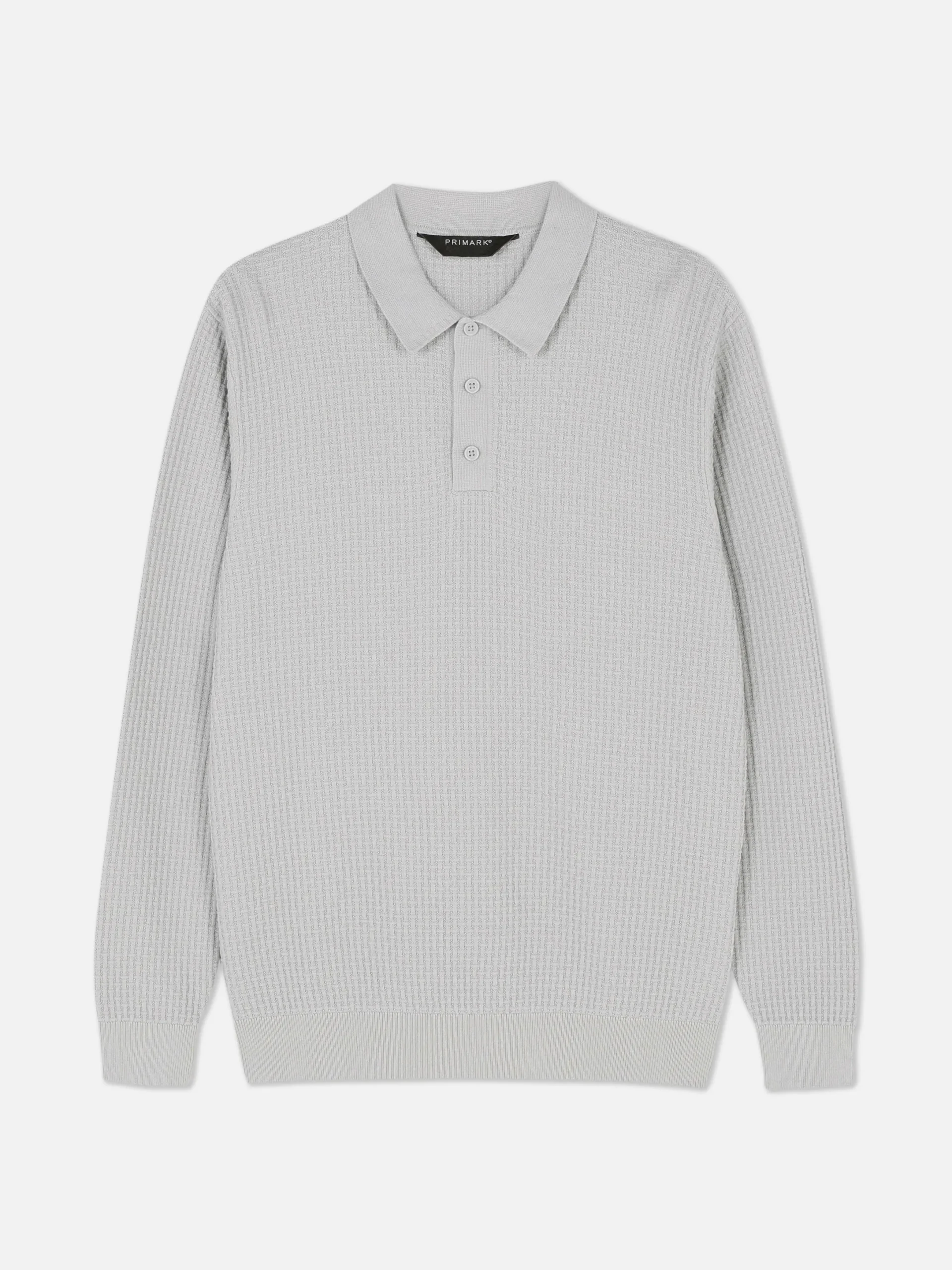 Pullover Und Cardigans|Primark Strukturierter Polopullover Grau